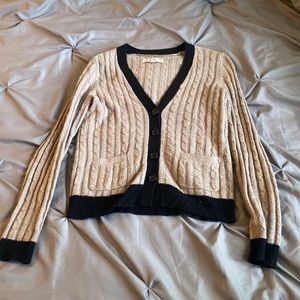 Loft Tan and Black Cardigan